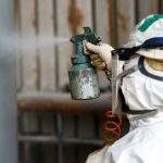 Primer painting by spray gun for protectection