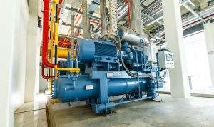industrial compressor refrigeration station at manufacturing fac