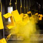 Spray paint product powder coating